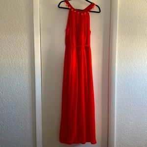 Gorgeous Lane Bryant, floor length burnt orange dress size 16